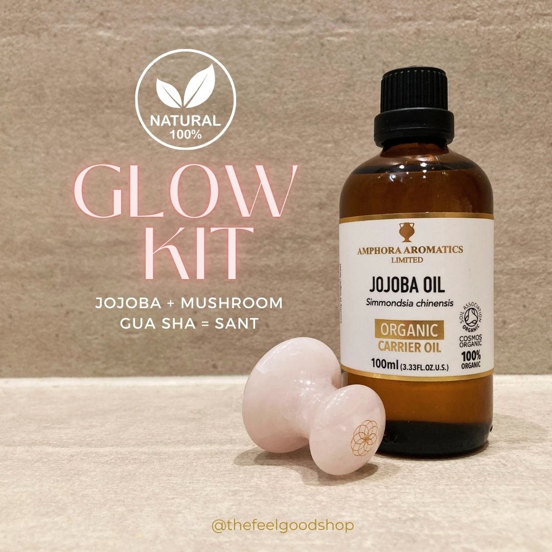 GLOW KIT Jojobaolje og Gua Sha