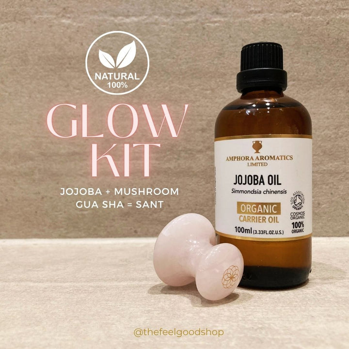 GLOW KIT Jojobaolje og Gua Sha