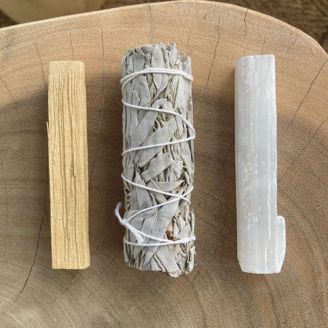 Purify Kit | Hvit salvie, Palo Santo og Selenitt