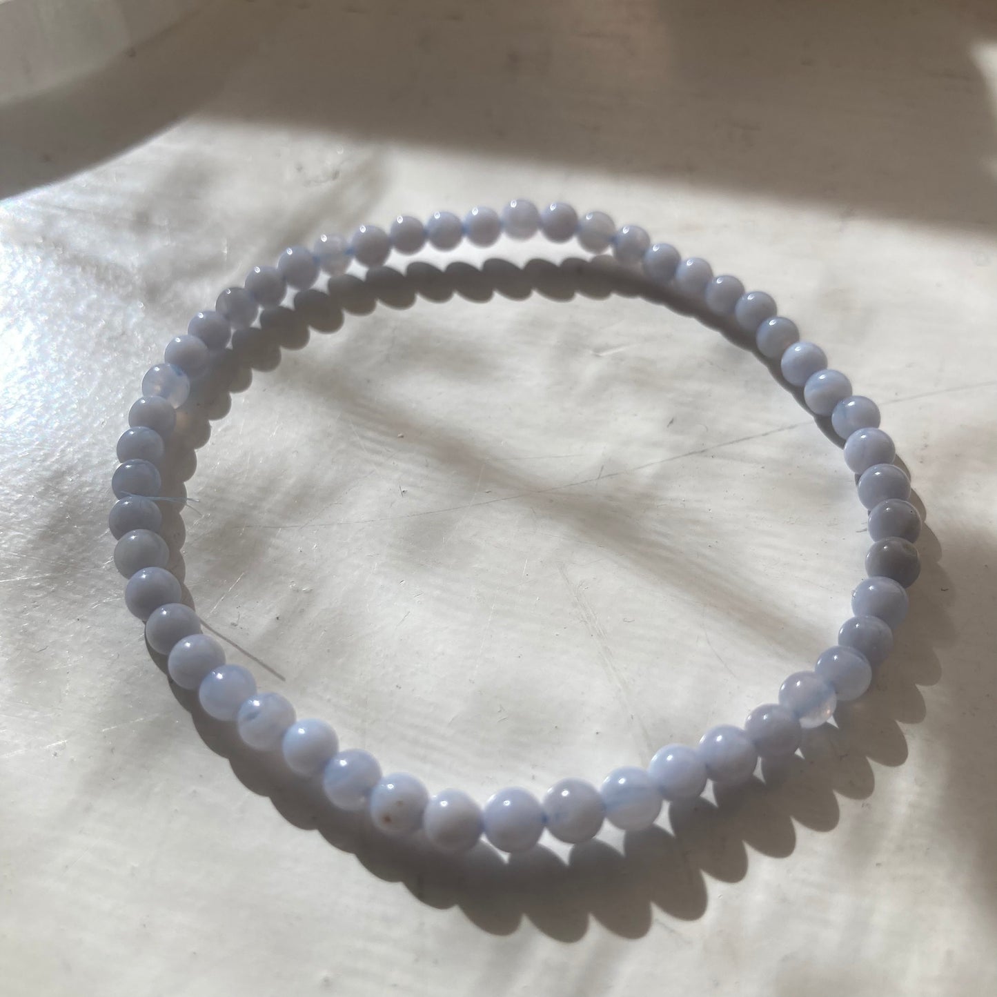 BLUE LACE AGAT Summer Breeze Krystall armbånd 4mm