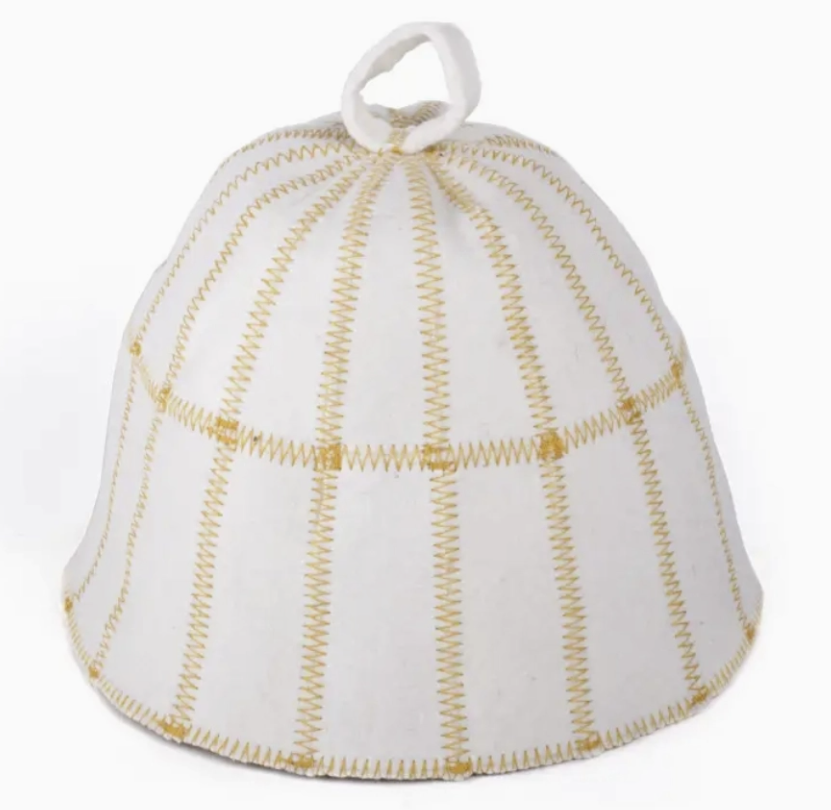 Sauna hatt i ullfilt “Cage” – Håndlaget i Ukraina