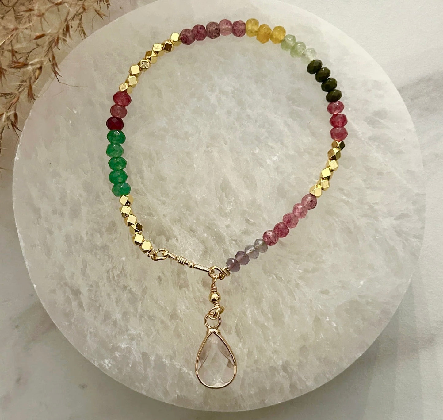 DIVINE Krystall Armbånd Multi color