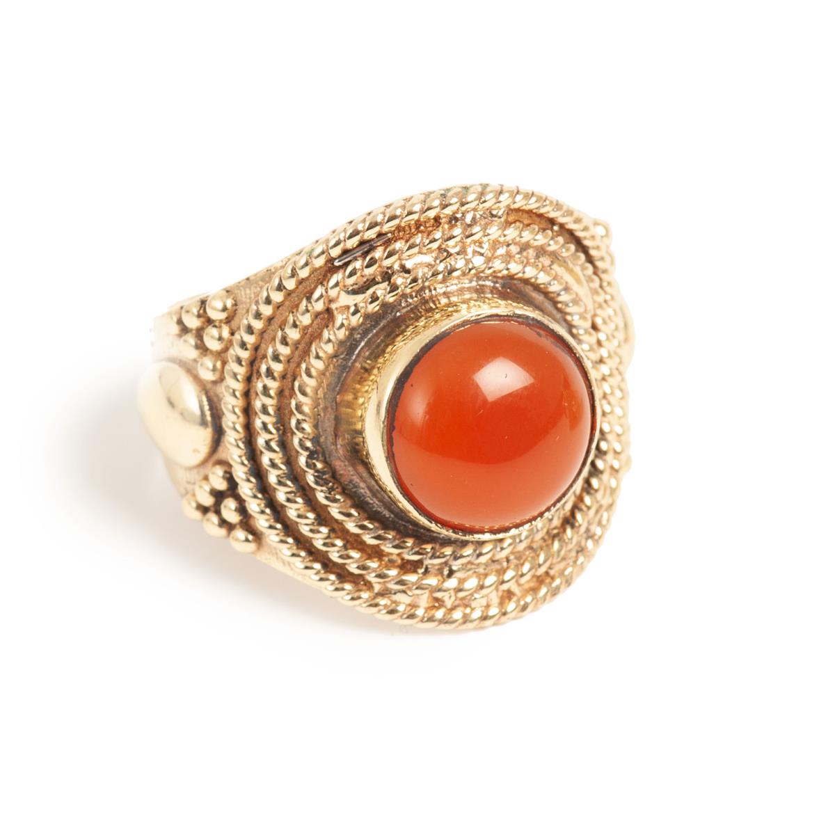 AC Oslo HOPE Karneol Rund Justerbar Ring-the-feelgood-shop
