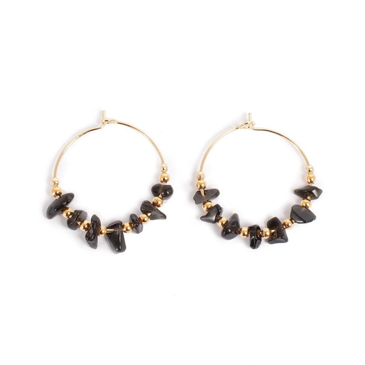 AC Oslo NATURE BEADS Sort Onyx Øreringer