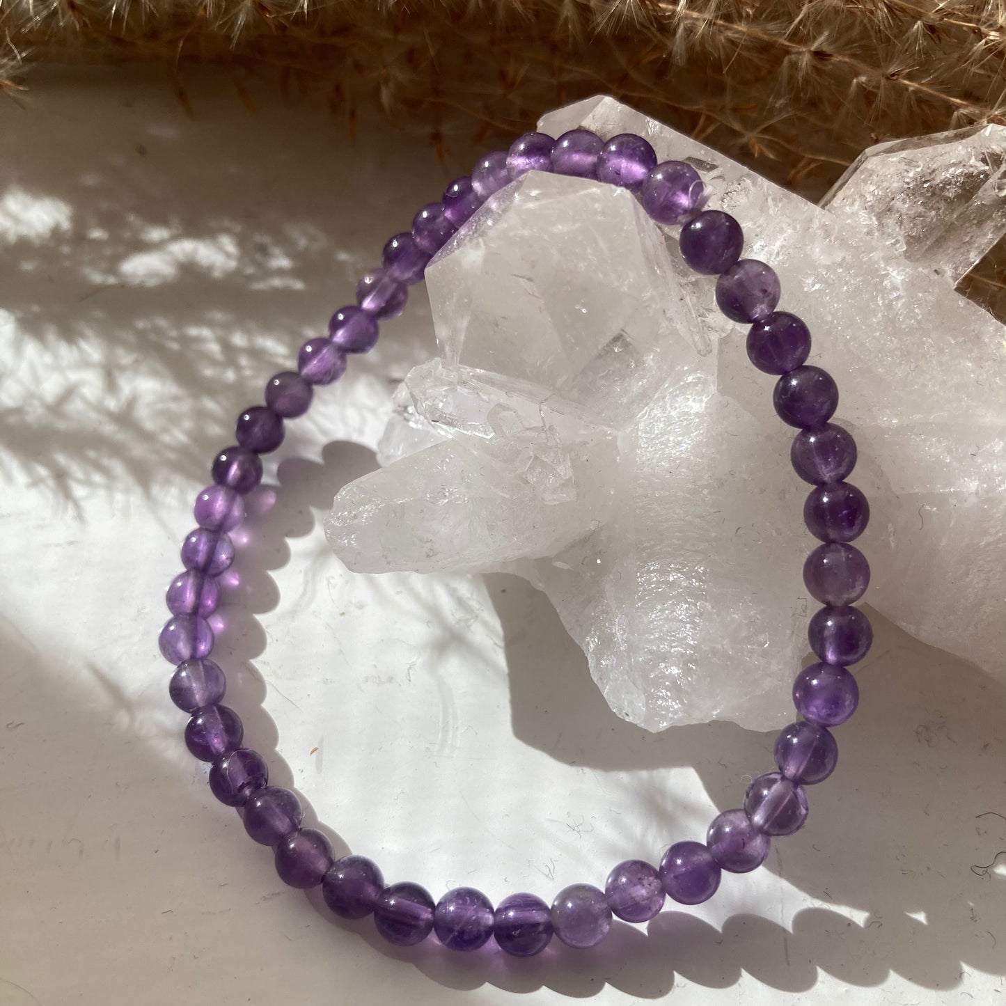 SLOW DOWN Ametyst Armbånd 4 mm
