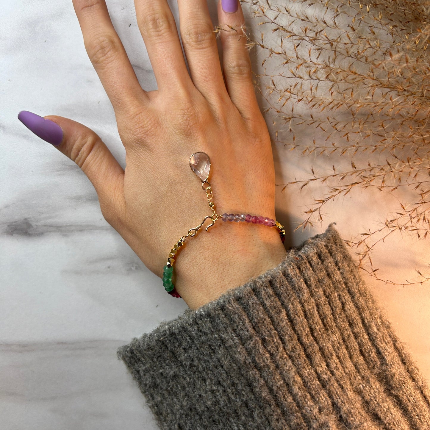 DIVINE Krystall Armbånd Multi color-the-feelgood-shop