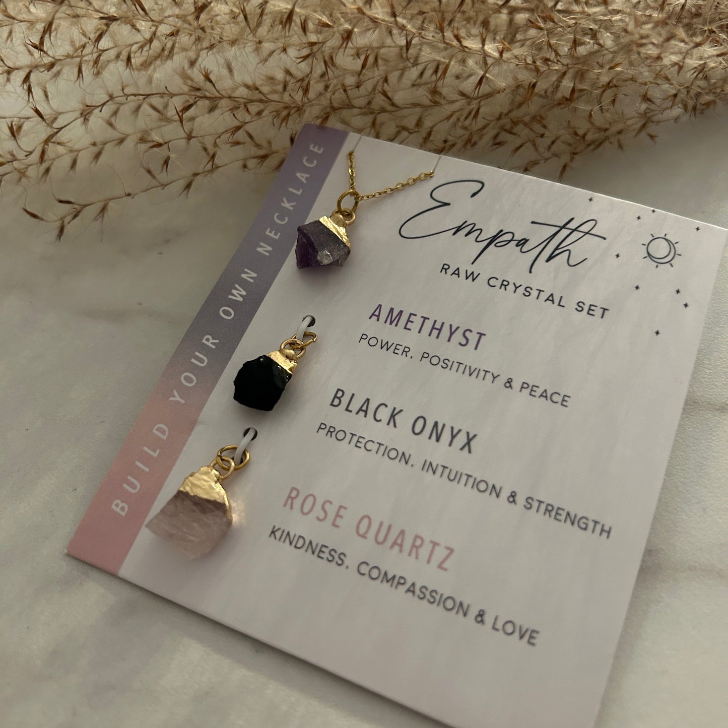 EMPATH Intensjon Krystall Halskjede Kit-the-feelgood-shop