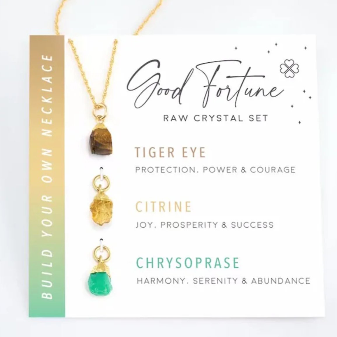 GOOD FORTUNE Intensjon Halskjede Krystall Kit-the-feelgood-shop