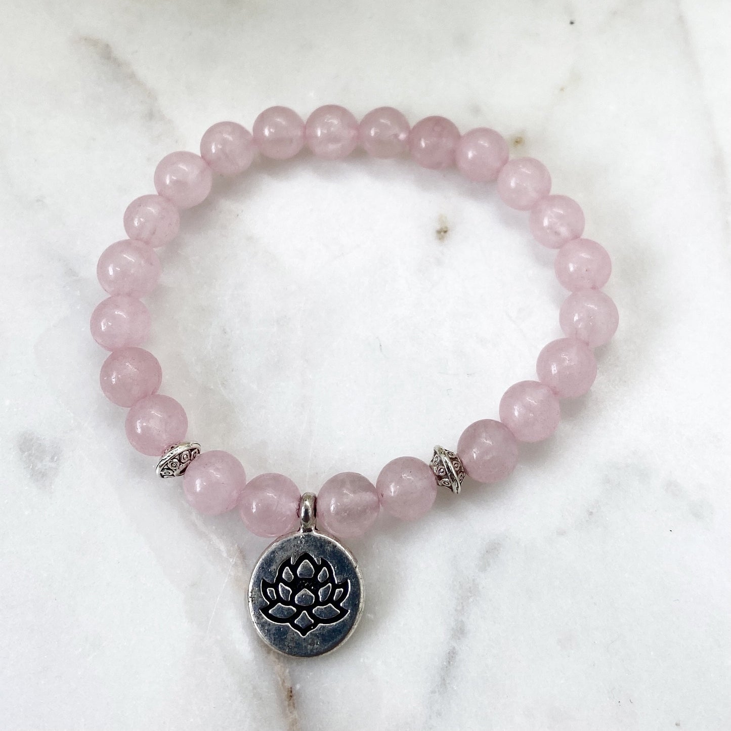 LOTUS LOVE Krystall Armbånd Rosenkvart-the-feelgood-shop