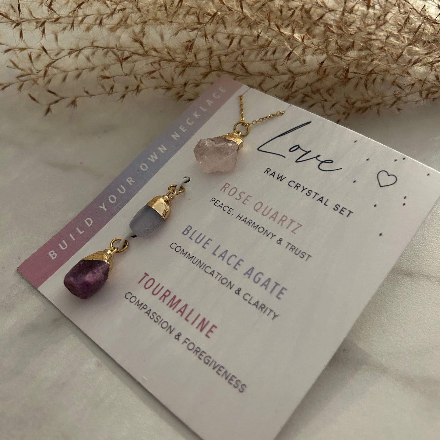 LOVE Intensjon Halskjede Krystall Kit-the-feelgood-shop
