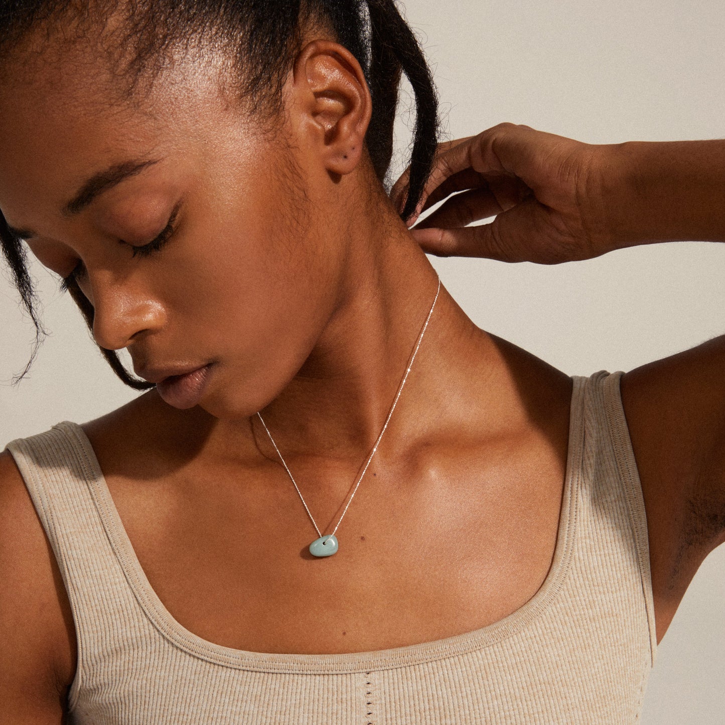 Pilgrim CHAKRA Amasonitt Halskjede Sølvbelagt-the-feelgood-shop
