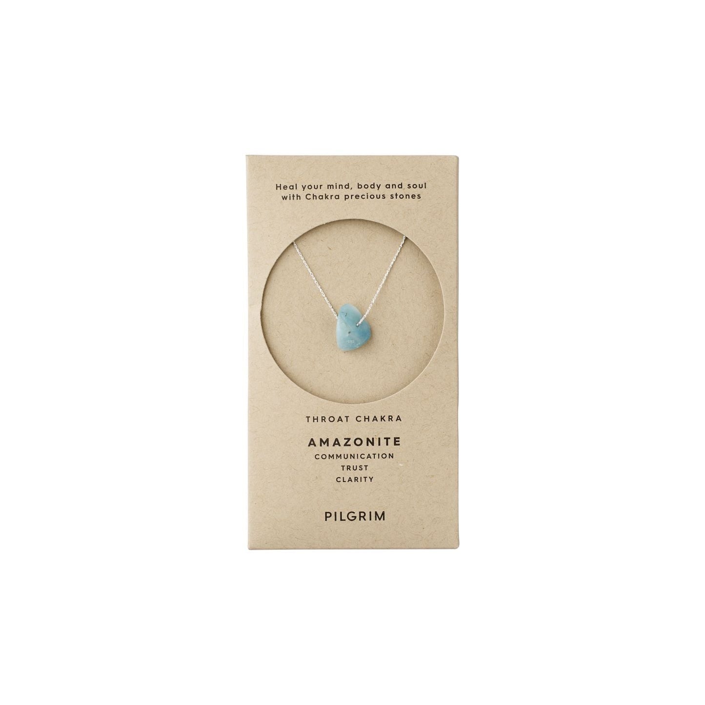 Pilgrim CHAKRA Amasonitt Halskjede Sølvbelagt-the-feelgood-shop