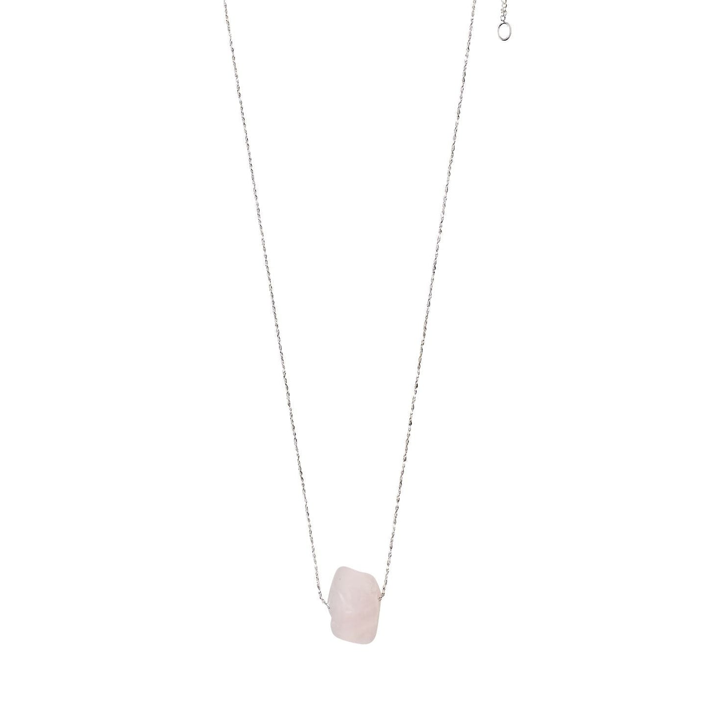 Pilgrim CHAKRA Rosenkvarts Halskjede Sølvbelagt-the-feelgood-shop