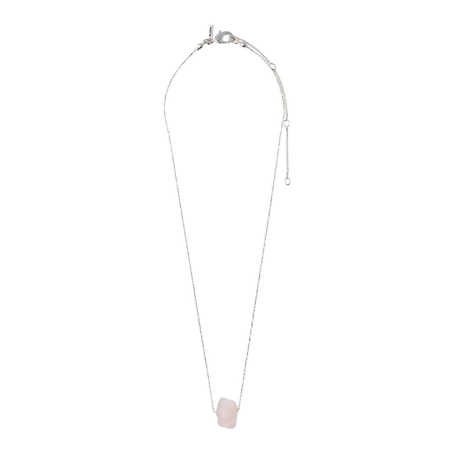 Pilgrim CHAKRA Rosenkvarts Halskjede Sølvbelagt-the-feelgood-shop