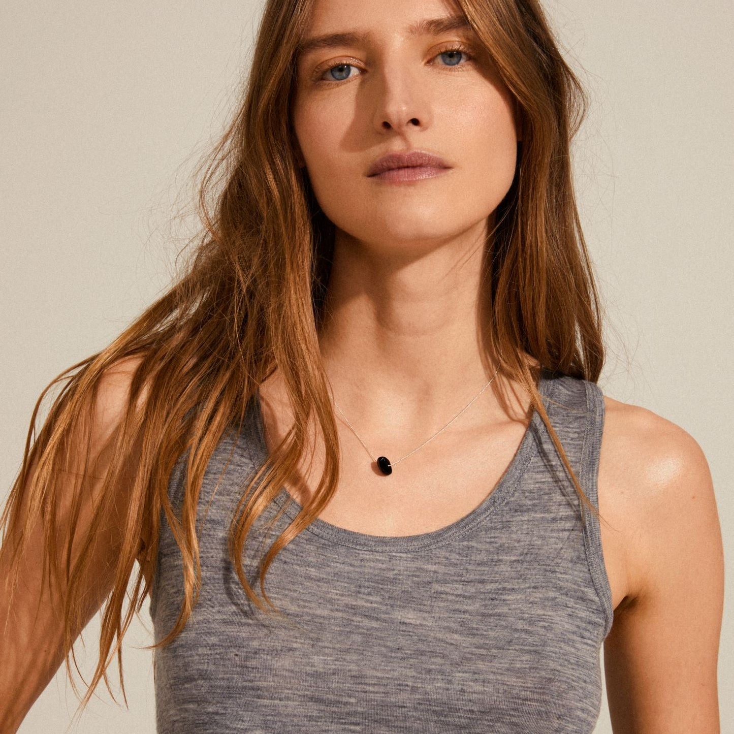Pilgrim CHAKRA Sort Agat Halskjede Sølvbelagt-the-feelgood-shop