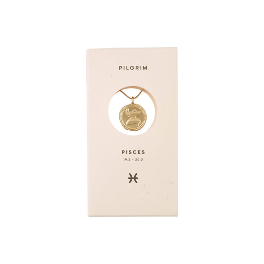 Pilgrim ZODIAC Fiskene Pisces Halskjede Gullbelagt-the-feelgood-shop