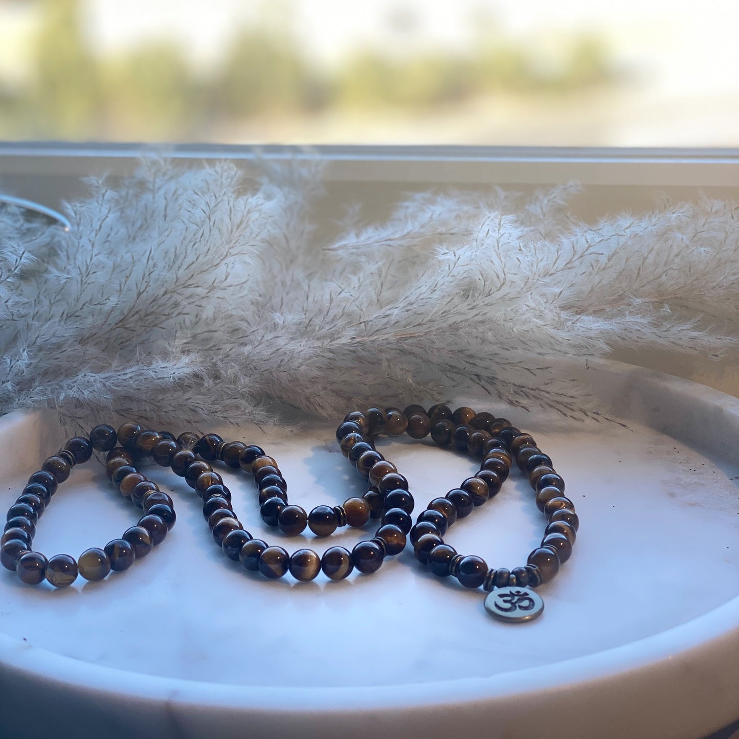 POWER OHM Tigerøye Mala Armbånd-the-feelgood-shop