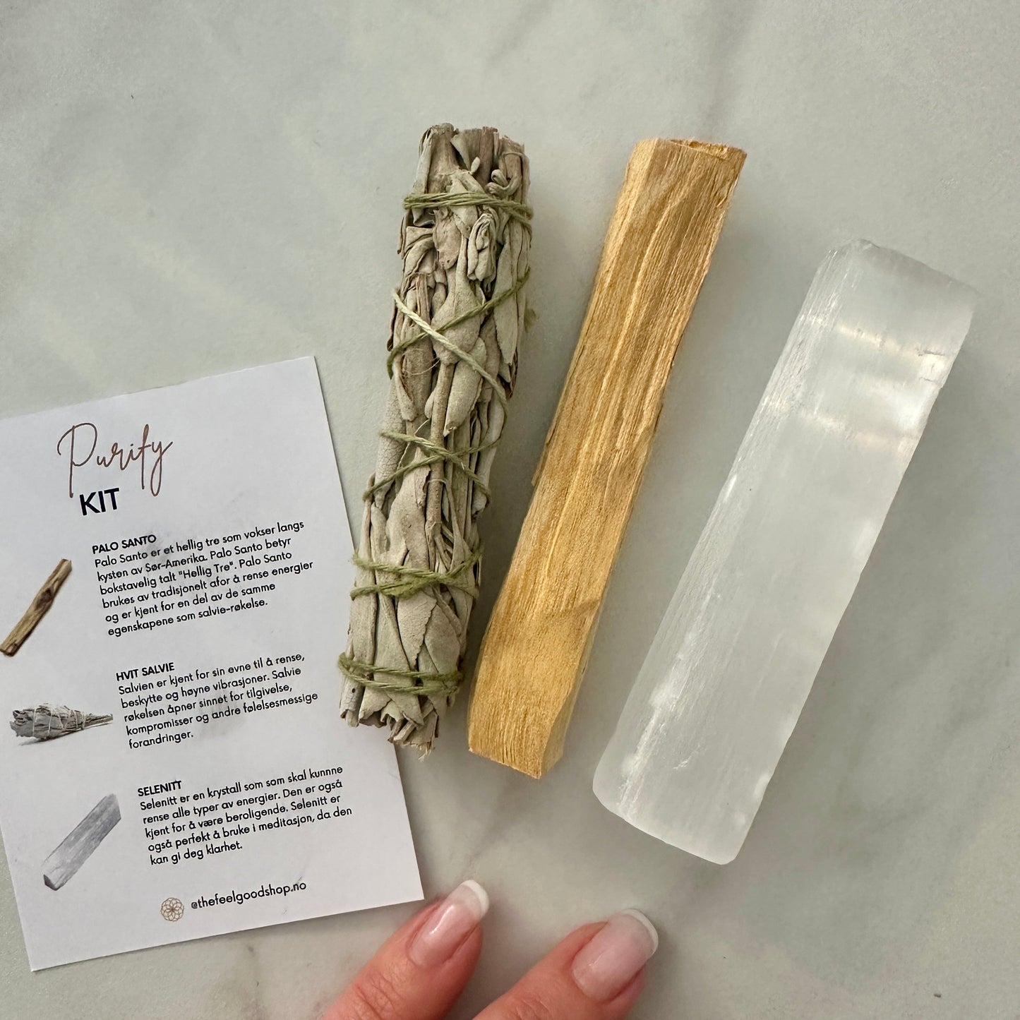 Purify Kit | Hvit salvie, Palo Santo og Selenitt-the-feelgood-shop