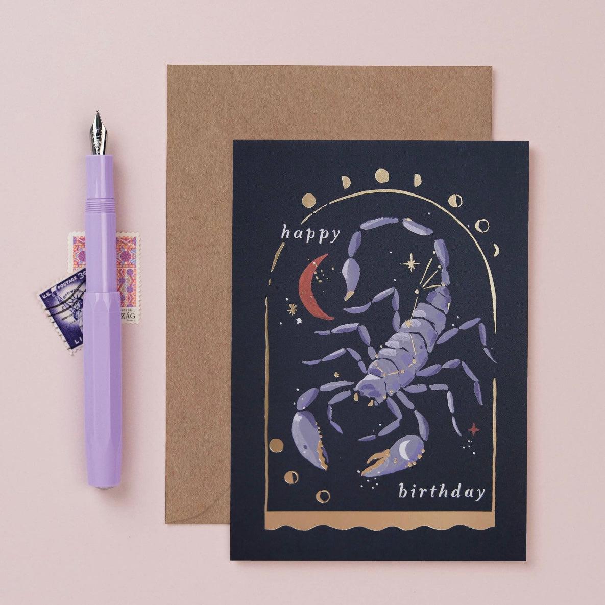 SKORPIONEN Scorpio Gratulasjonskort Stjernetegn-the-feelgood-shop