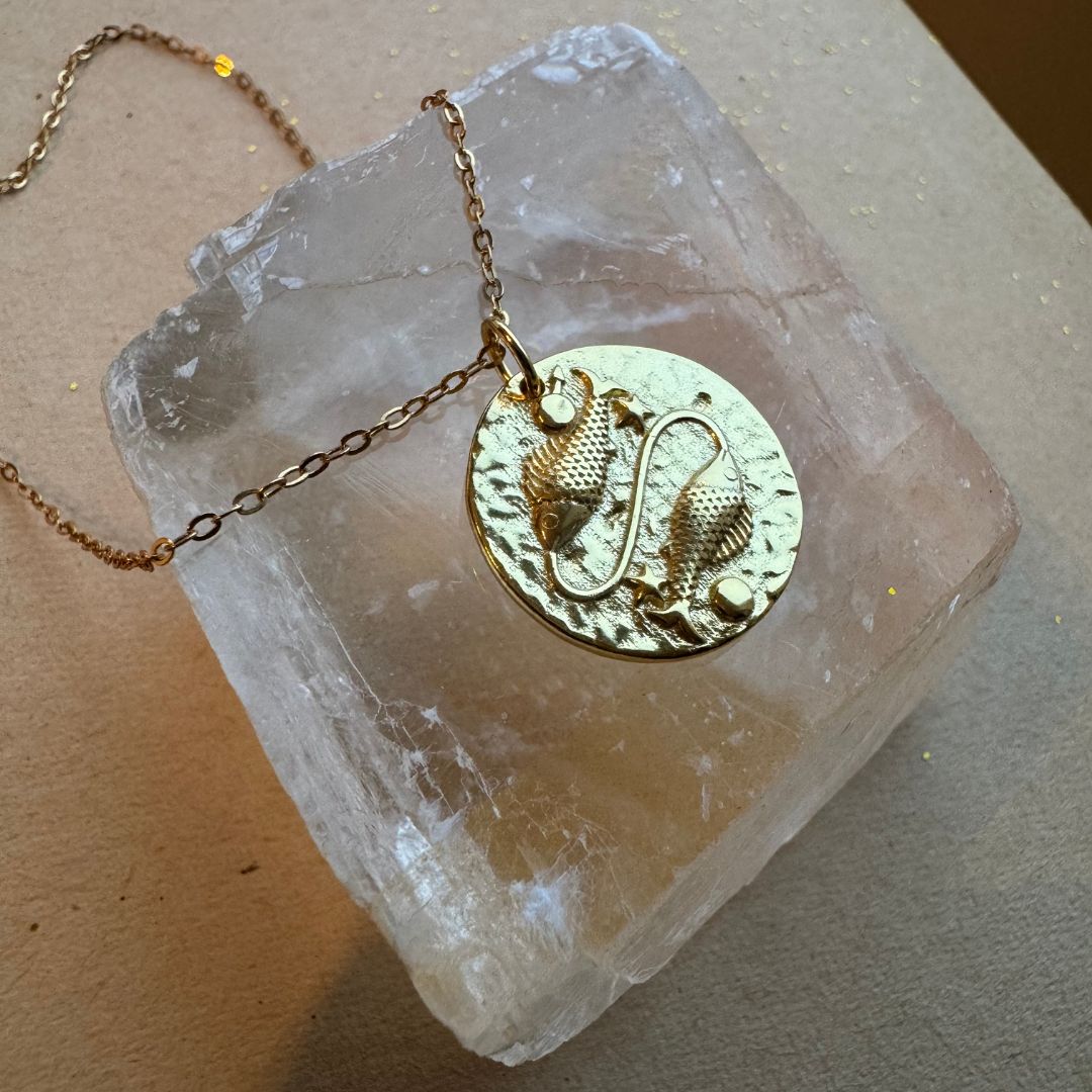 ZODIAC Bohème | Fiskene / Pisces Gullbelagt sølvhalskjede