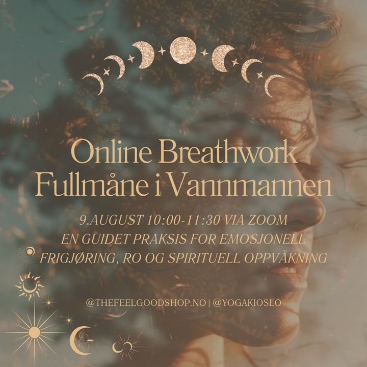 Utsolgt! Online Breathwork | Fullmåne i Vannmannen lørdag 9.august 10:00-11:30