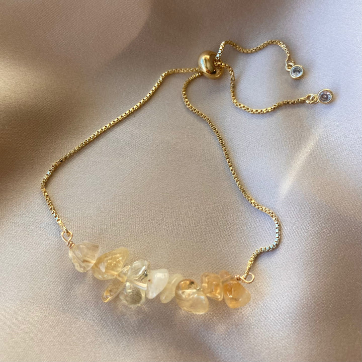 PROSPERITY Krystall Armbånd Citrin chips