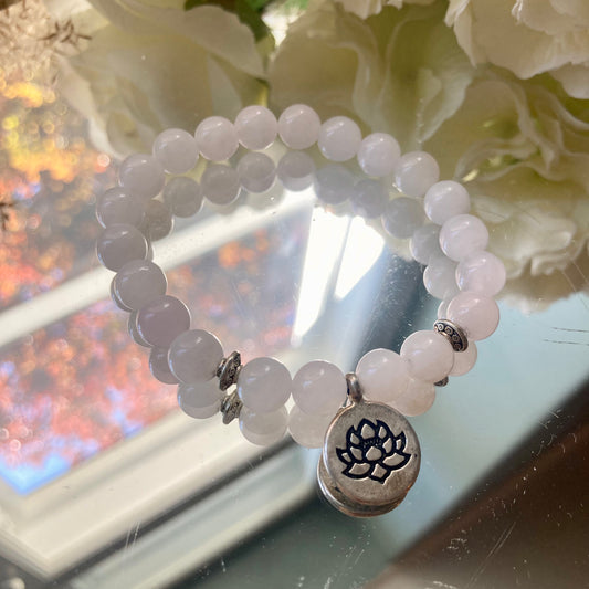 LOTUS LOVE Krystall Armbånd Rosenkvart