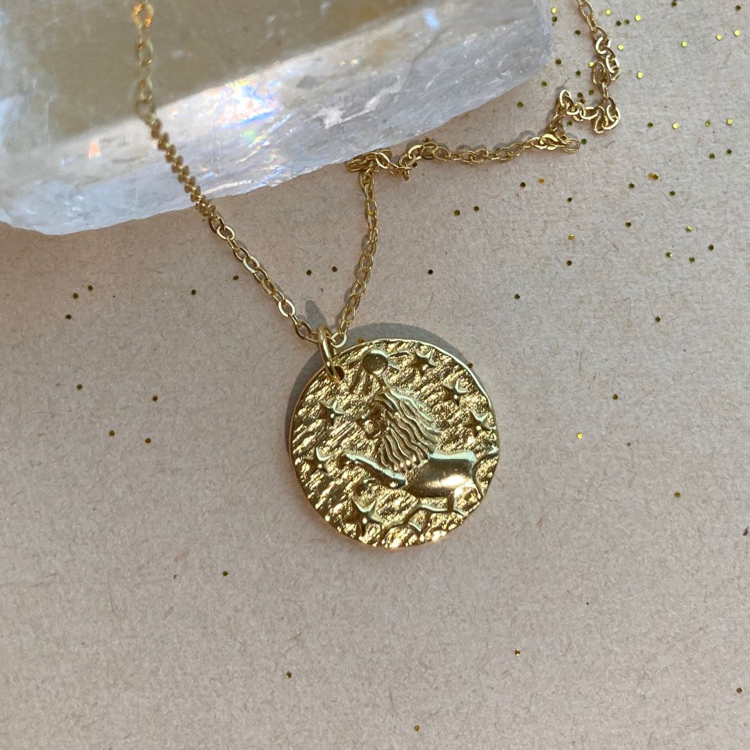 ZODIAC Bohème | Løven / Leo Gullbelagt sølvhalskjede