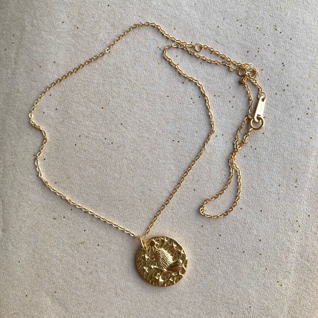 ZODIAC Bohème | Løven / Leo Gullbelagt sølvhalskjede