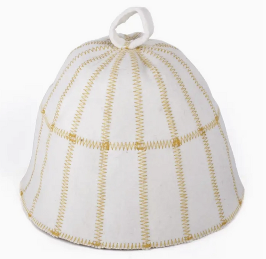 Sauna hatt i ullfilt “Cage” – Håndlaget i Ukraina