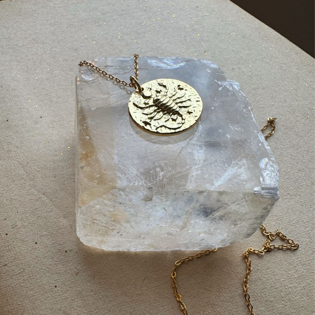 ZODIAC Bohème | Skorpionen / Scorpio Gullbelagt sølvhalskjede