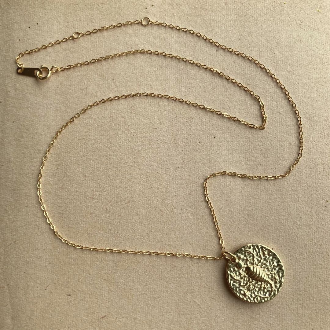 ZODIAC Bohème | Skorpionen / Scorpio Gullbelagt sølvhalskjede