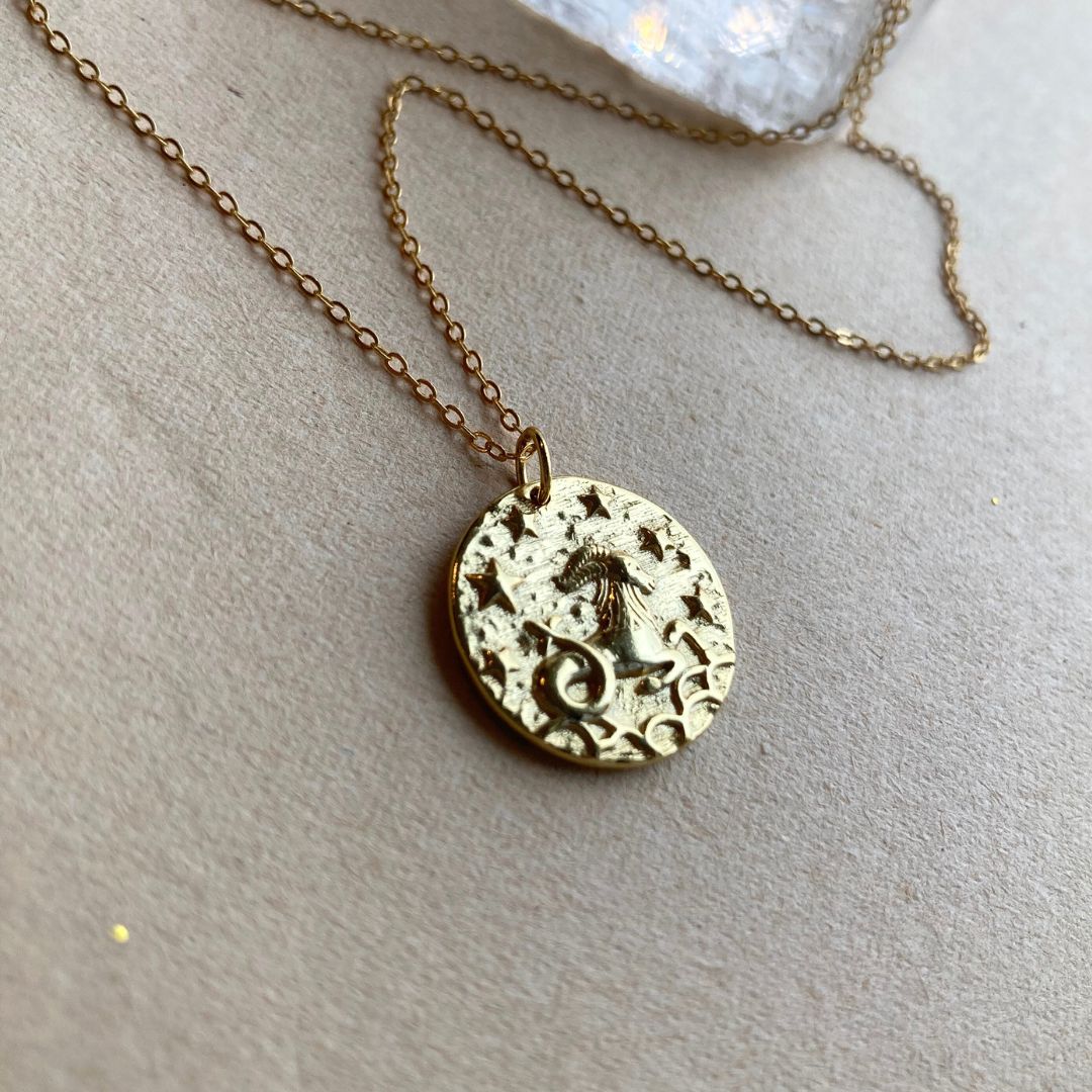 ZODIAC Bohème | Steinbukken / Capricorn Gullbelagt sølvhalskjede