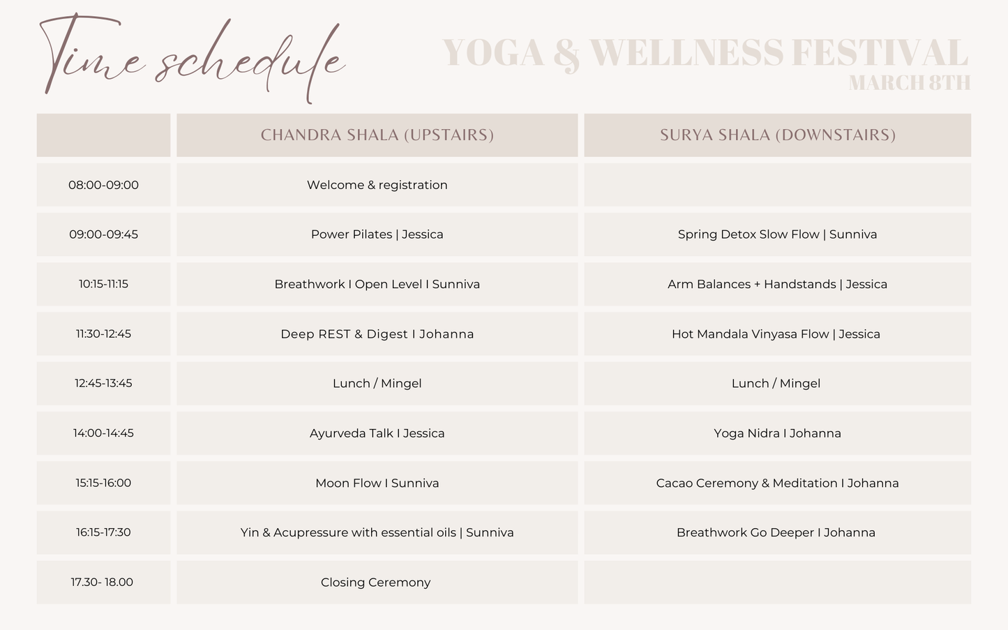 UTSOLGT: SINGLE CLASS | OSLO YOGA & WELLNESS FESTIVAL 8.mars