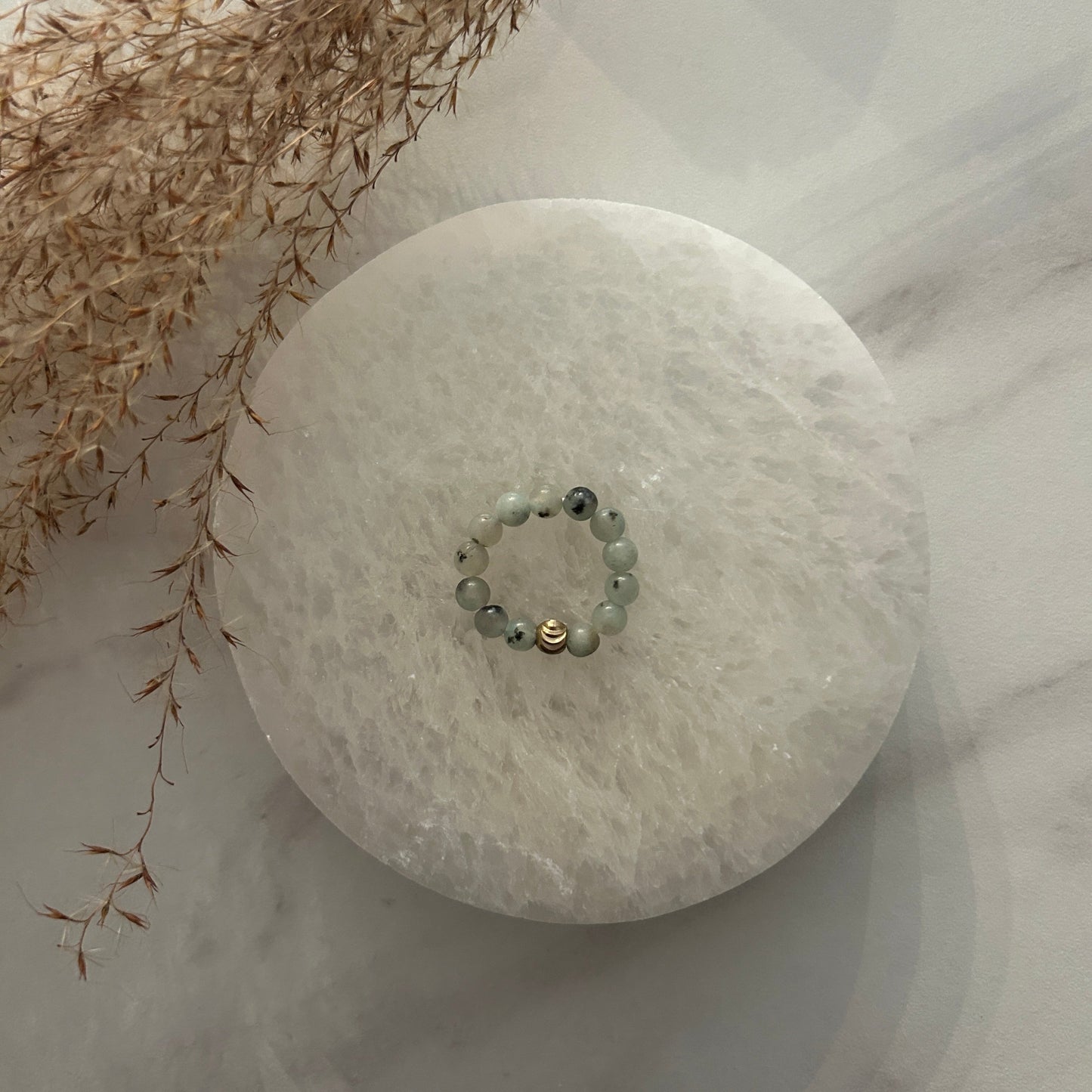 POWER Krystall Ring Kiwi jaspis-the-feelgood-shop