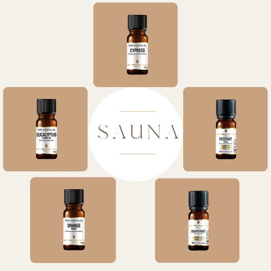 Sauna Badstue Kit | Eteriske oljer | 5 oljer