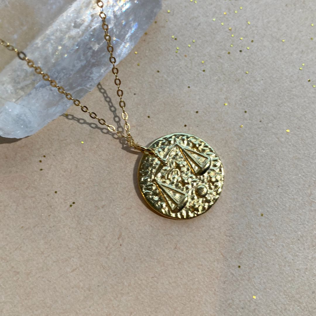 ZODIAC Bohème | Vekten / Libra Gullbelagt sølvhalskjede