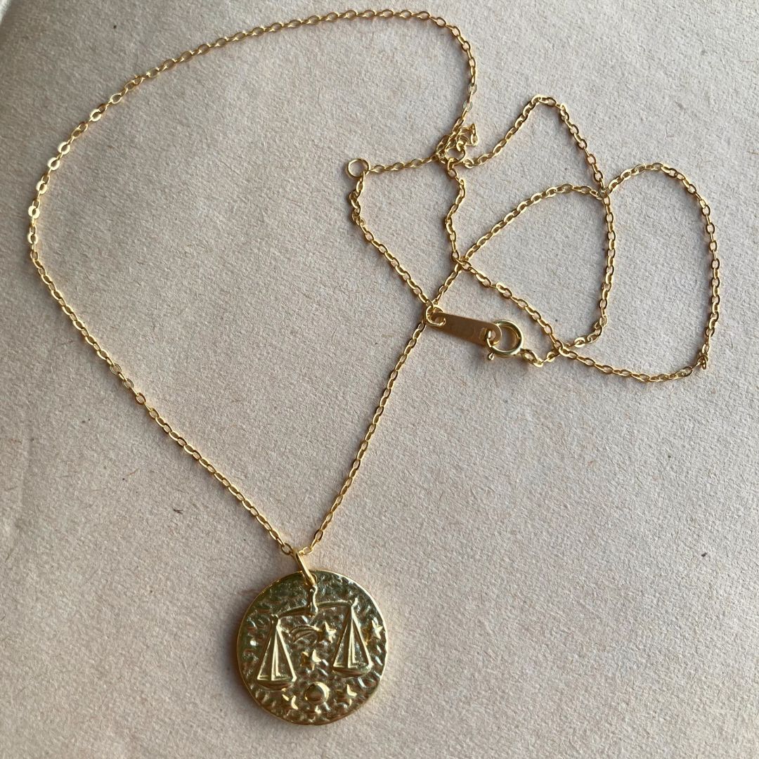 ZODIAC Bohème | Vekten / Libra Gullbelagt sølvhalskjede